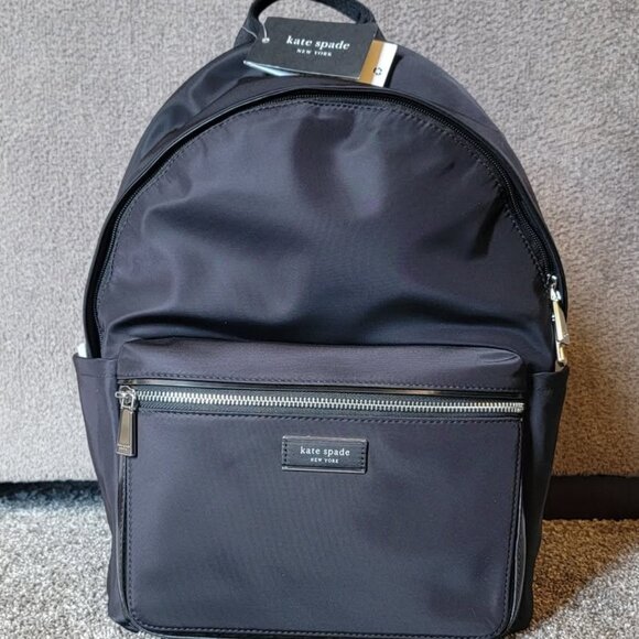 kate spade Handbags - Kate Spade New York Sam Icon Medium Nylon Backpack KSNYL Black NWT